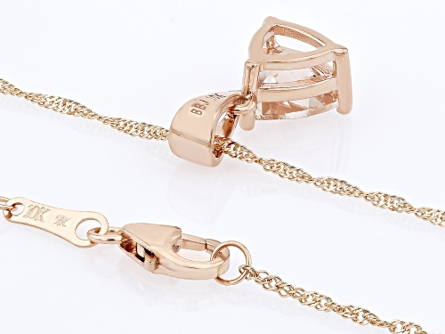 0.91ct Cor-De-Rosa Morganite™ 10k Rose Gold Pendant With Chain
