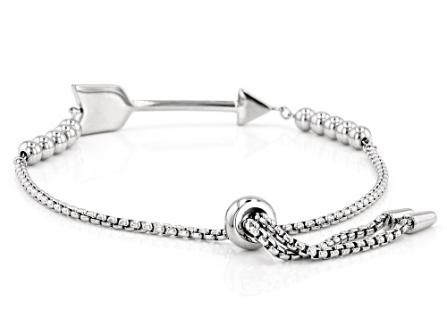 Sophisticated Steel® Stainless Steel Crystal Arrow Bolo Bracelet - Size 9.25