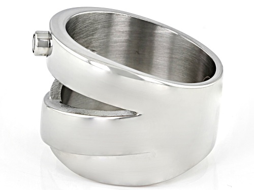 Sophisticated Steel® Stainless Steel With Bella Luce® Split Band Ring - Size 5