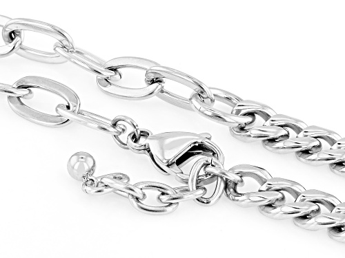 Sophisticated Steel® Stainless Steel Multi-Link Necklace - Size 17