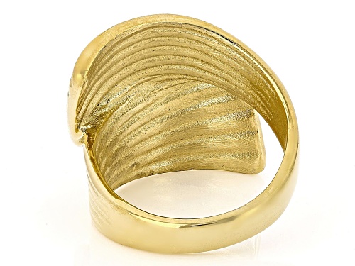 Sophisticated Steel® Gold Tone Stainless Steel Bypass Ring - Size 6