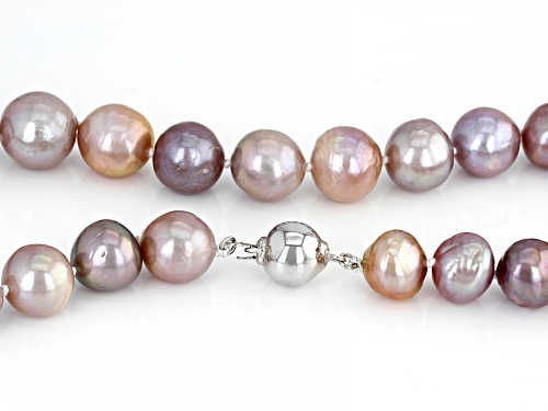 Genusis™ 11-13mm Cultured Freshwater Pearl Rhodium Over Sterling Silver 20 Inch Strand Necklace - Size 20
