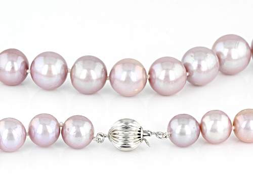 Genusis™ 9-13mm Lavender Cultured Freshwater Pearl Rhodium Over Sterling Silver 20 Inch Necklace - Size 20