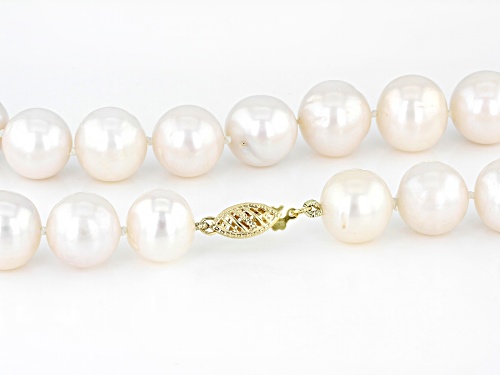 12-13mm White Cultured Freshwater Pearl 14k Yellow Gold 18-Inch Necklace - Size 18