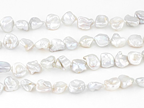 9-10mm White Cultured Freshwater Pearl 36-inch Endless Strand Necklace - Size 36