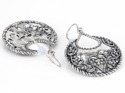 Artisan Collection of Israel™ Sterling Silver Ornate Circle Dangle Earrings