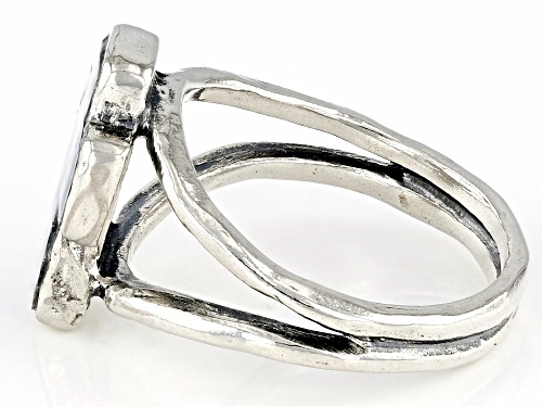 Artisan Collection of Israel™ 15x10mm Roman Glass Sterling Silver Cross Ring - Size 10