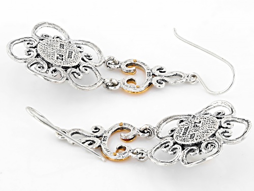 Artisan Collection of Israel™ 9.5-10mm Cultured Freshwater Pearl Sterling Silver Floral Earrings