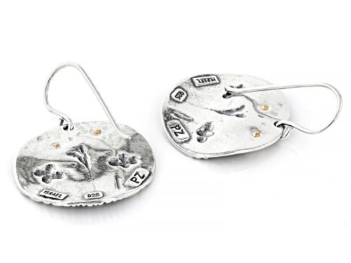 Artisan Collection of Israel™ Two Tone Sterling Silver & 14K Gold Over Silver Garden Earrings