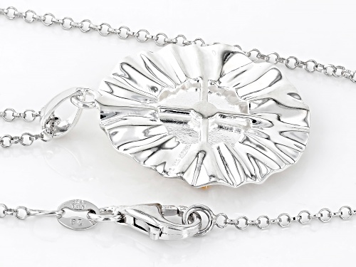 Artisan Collection of Israel™ Two Tone Sterling Silver & 14K Gold Over Silver Floral Pendant