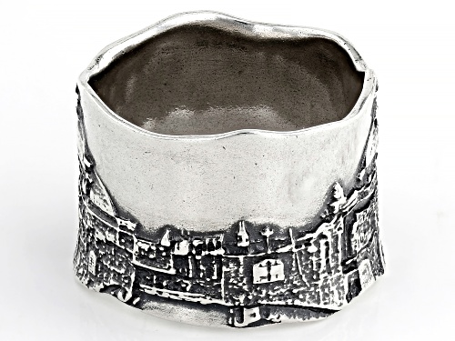 Artisan Collection of Israel™ Sterling Silver Jerusalem Motif Band Ring - Size 6