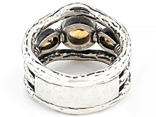 Artisan Collection of Israel™ 1.40ctw Citrine Sterling Silver 3-Stone Ring - Size 9