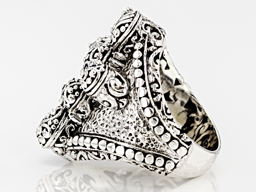 Artisan Gem Collection Of Bali™ Sterling Silver Filigree Cross Ring - Size 6