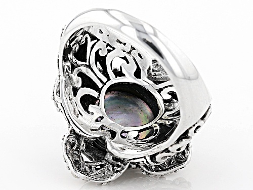 Artisan Collection Of Bali™ Cultured Grey Mabe Pearl Silver With 18kt Yellow Gold Accent Ring - Size 12