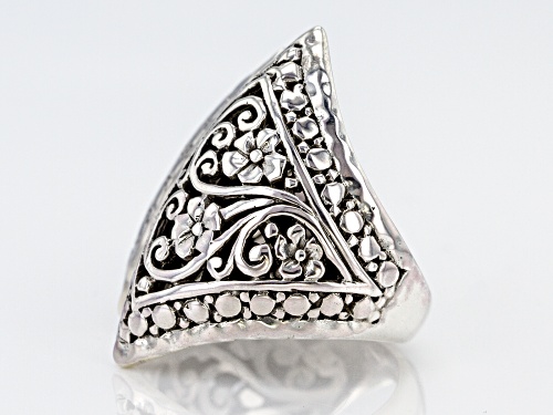 Artisan Collection Of Bali™ Sterling Silver Floral Filigree Bypass Ring - Size 6