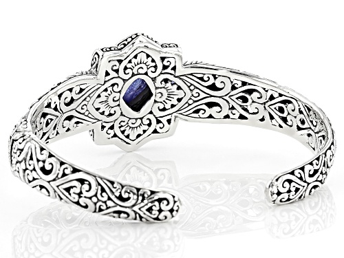 Artisan Collection Of Bali™ Mixed Shapes And Cuts Tanzanite Sterling Silver Cuff Bracelet - Size 6.75