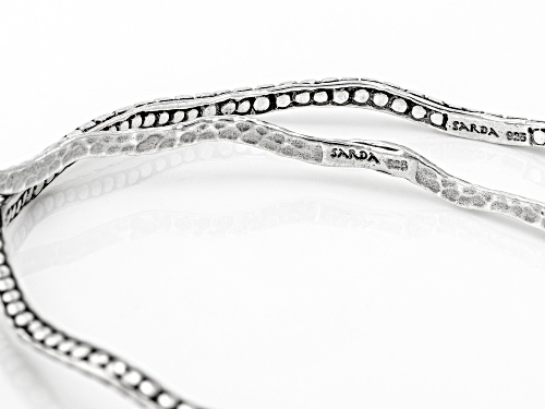 Artisan Collection of Bali™ Sterling Silver Hammered Bangle Bracelets - Size 7.75