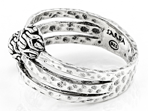 Artisan Collection of Bali™ Sterling Silver Chainlink Hammered Ring - Size 7