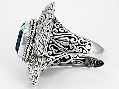 Artisan Collection of Bali™ 4.59ct Fiji Play™ Quartz Silver Filigree Ring - Size 8