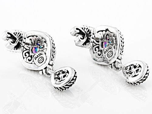 Artisan Collection of Bali™ 4.30ctw Mixed Metaphors™ Quartz & Topaz Silver Earrings