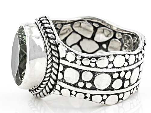 Artisan Collection of Bali™ 3.35ct Oval Prasiolite Sterling Silver Ring - Size 7