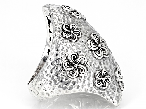 Artisan Collection of Bali™ Sterling Silver Frangipani Hammered Ring - Size 7