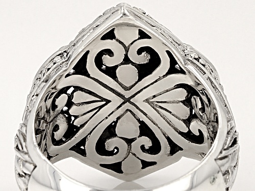 Artisan Gem Collection Of Bali™ Sterling Silver Scalloped Basket Weave Ring - Size 12
