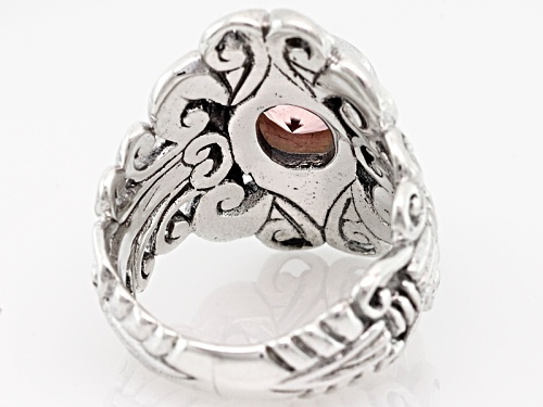 Artisan Gem Collection Of Bali™ 1.50ct Round Always True Rose™ Mystic Quartz® Silver Ring - Size 12