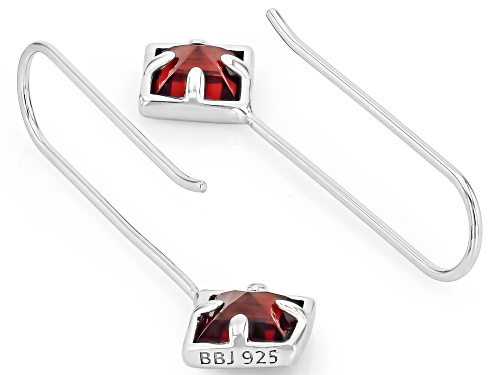 2.52ctw Red Vermelho Garnet™ Rhodium Over Sterling Silver Earrings