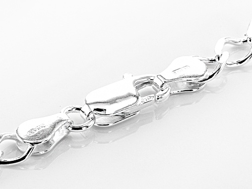 Sterling Silver .3mm Diamond Cut Marquise Shaped Curb Link 20 Inch Chain Necklace - Size 20