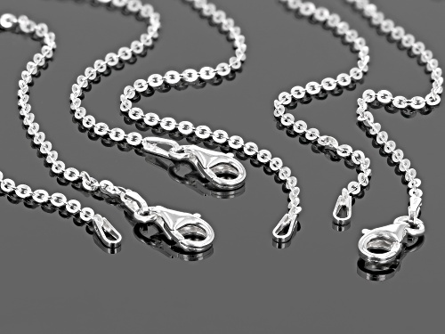 Sterling silver rolo chain necklace set 18, 20, & 24 inch