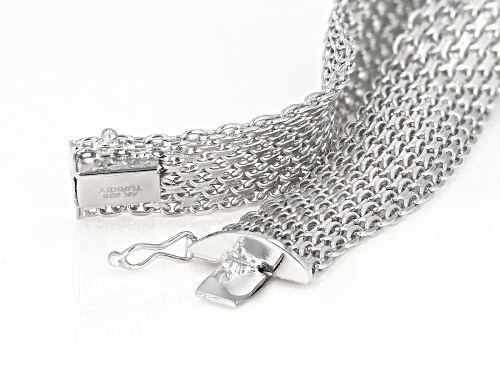 Sterling Silver Bold Bismark Chain Bracelet - Size 7.5