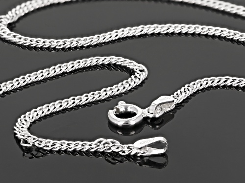 Sterling Silver 2MM Link Chain Necklace 20 Inch - Size 20