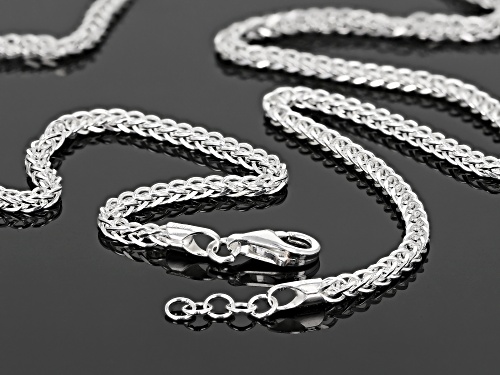 Sterling Silver 1.5MM Twisted Wheat Chain Necklace 18 Inch - Size 18