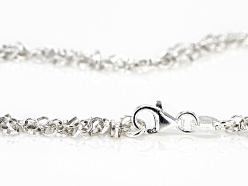 Sterling Silver Diamond Cut Multi Link Rolo Chain Necklace 20 Inch - Size 20