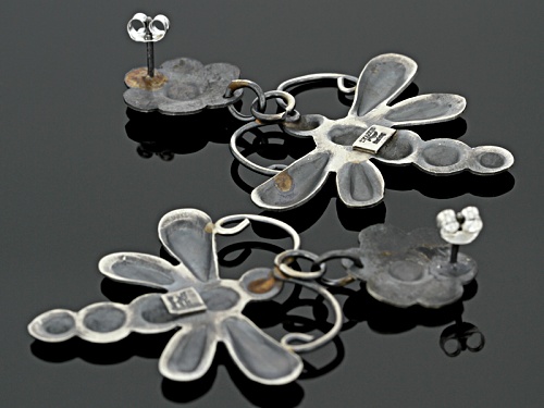 Southwest Style By Jtv™ Sterling Silver Dragonfly Dangle Earrings