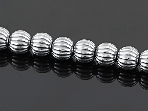 Southwest Style By Jtv™ Sterling Silver Corrugated Bead Necklace - Size 18