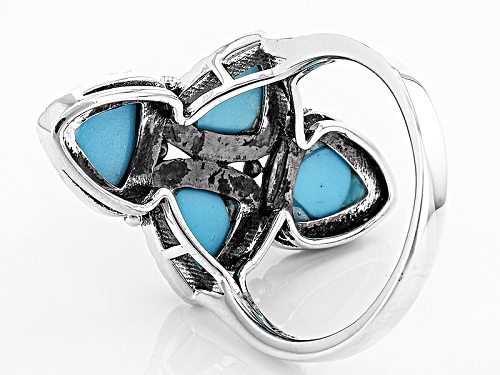 Southwest Style By Jtv™ 7mm Triangle Cabochon Sleeping Beauty Turquoise Sterling Silver Ring - Size 7