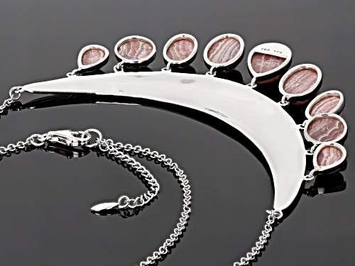 Southwest Style by JTV™ round, oval and pear shape rhodochrosite sterling silver necklace - Size 18