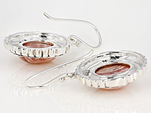 Southwest Style by JTV™ 12x9mm oval cabochon rhodochrosite sterling silver dangle earrings