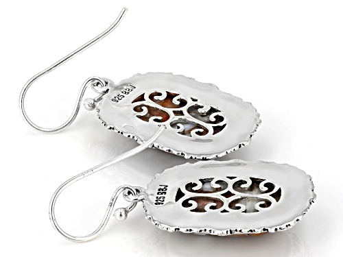 Southwest Style By JTV™ 16X10mm Spiny Oyster Shell Rhodium Over Silver Dangle Earrings