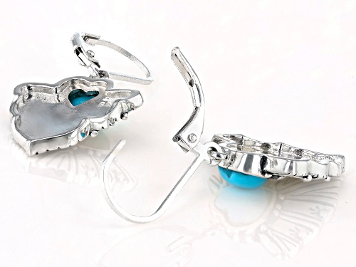 Southwest Style By JTV™ Sleeping Beauty Turquoise Rhodium Over Silver Earrings