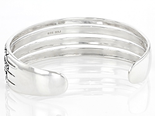 Southwest Style By JTV™ Rhodium Over Silver Southwestern Cuff Bracelet - Size 7.5