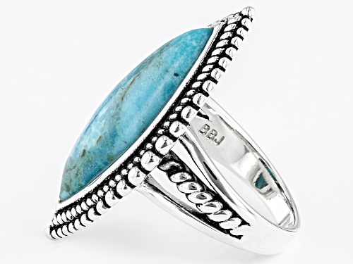 Southwest Style By JTV™ Marquise Blue Composite Turquoise Sterling Silver Ring - Size 8