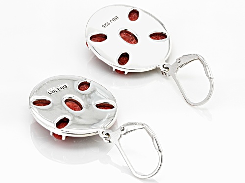 Southwest Style by JTV™ Red Coral Sterling Silver Earrings