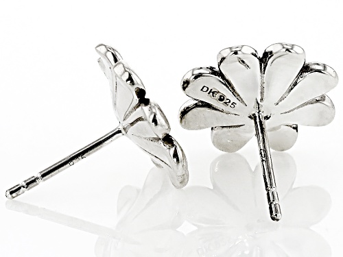 Southwest Style By JTV™ Rhodium Over Sterling Silver Flower Stud Earrings