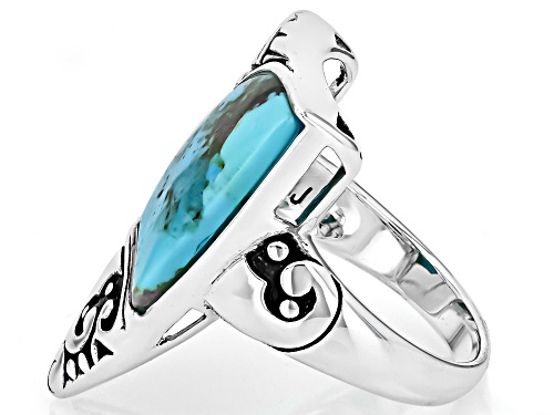 Southwest Style by JTV™ Blue Turquoise Sterling Silver Arrowhead Ring - Size 8