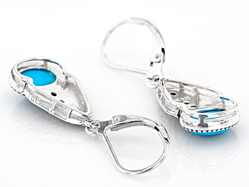 Southwest Style by JTV™ Sleeping Beauty Turquoise Sterling Silver Dangle Earrings