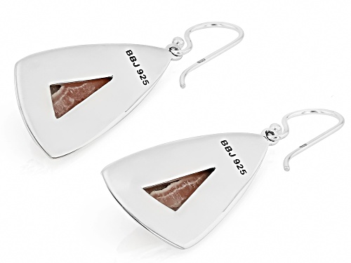 Southwest Style by JTV™ Rhodochrosite Sterling Silver Statement Earrings 18x7mm