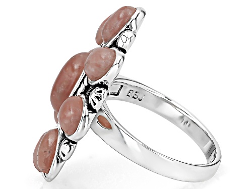 Southwest Style by JTV™ Rhodochrosite Sterling Silver Ring - Size 8